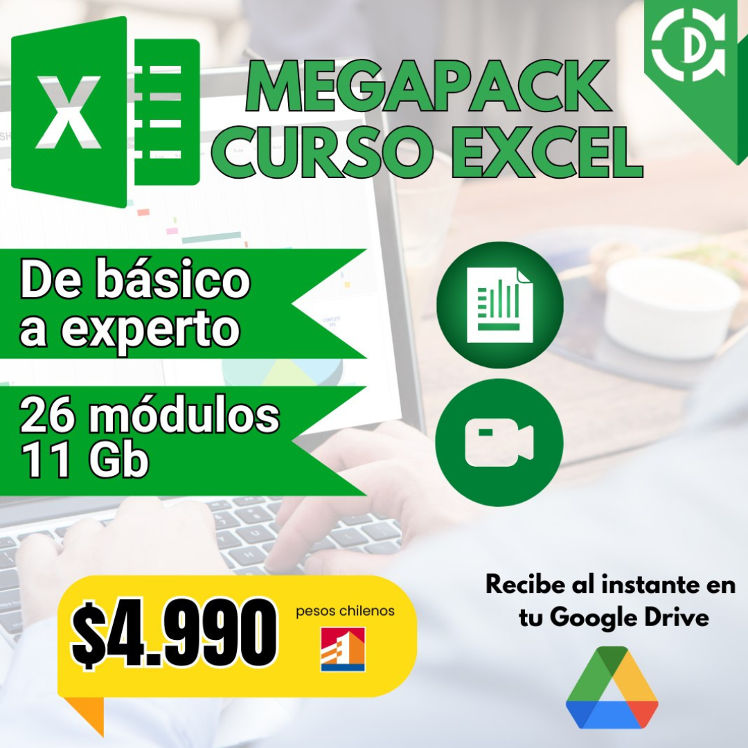 Megapack Excel Desde Cero – Gurusdigitales